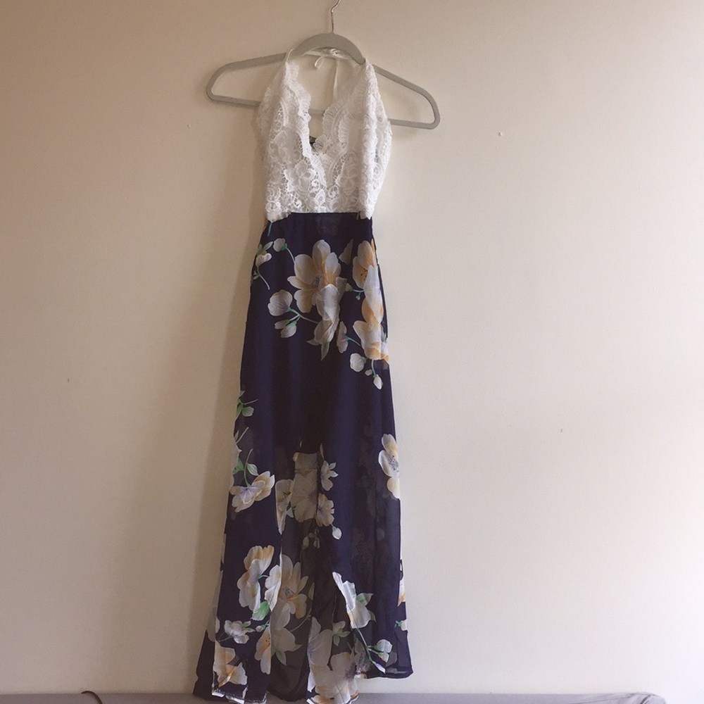 Maxi high-low floral dress